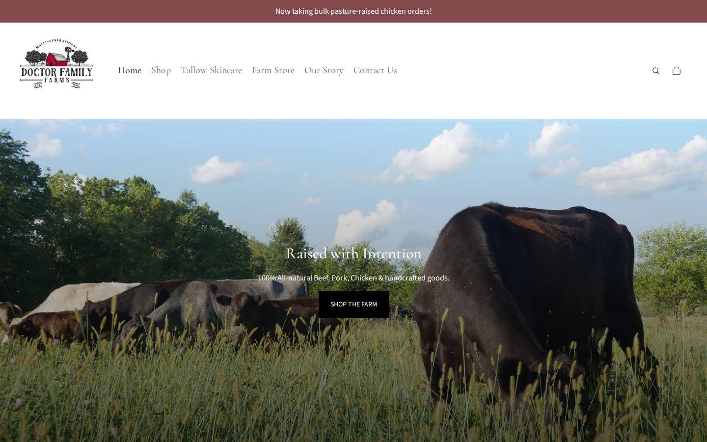doctorfamilyfarms.com homepage screenshot