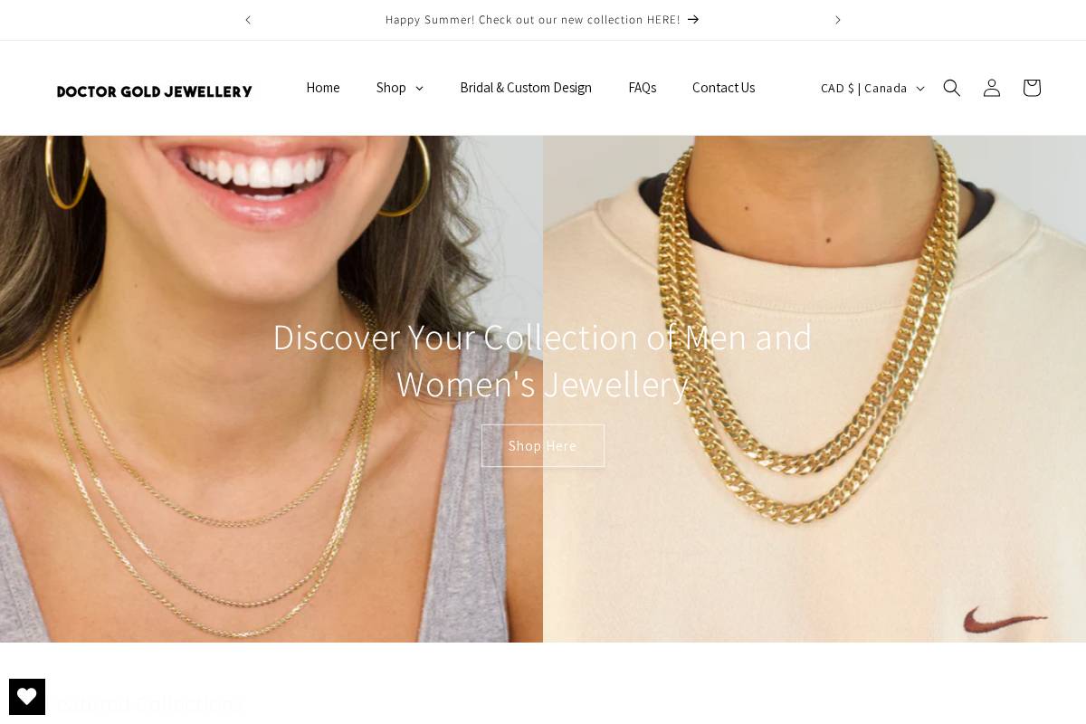 doctorgoldjewellery.com homepage screenshot
