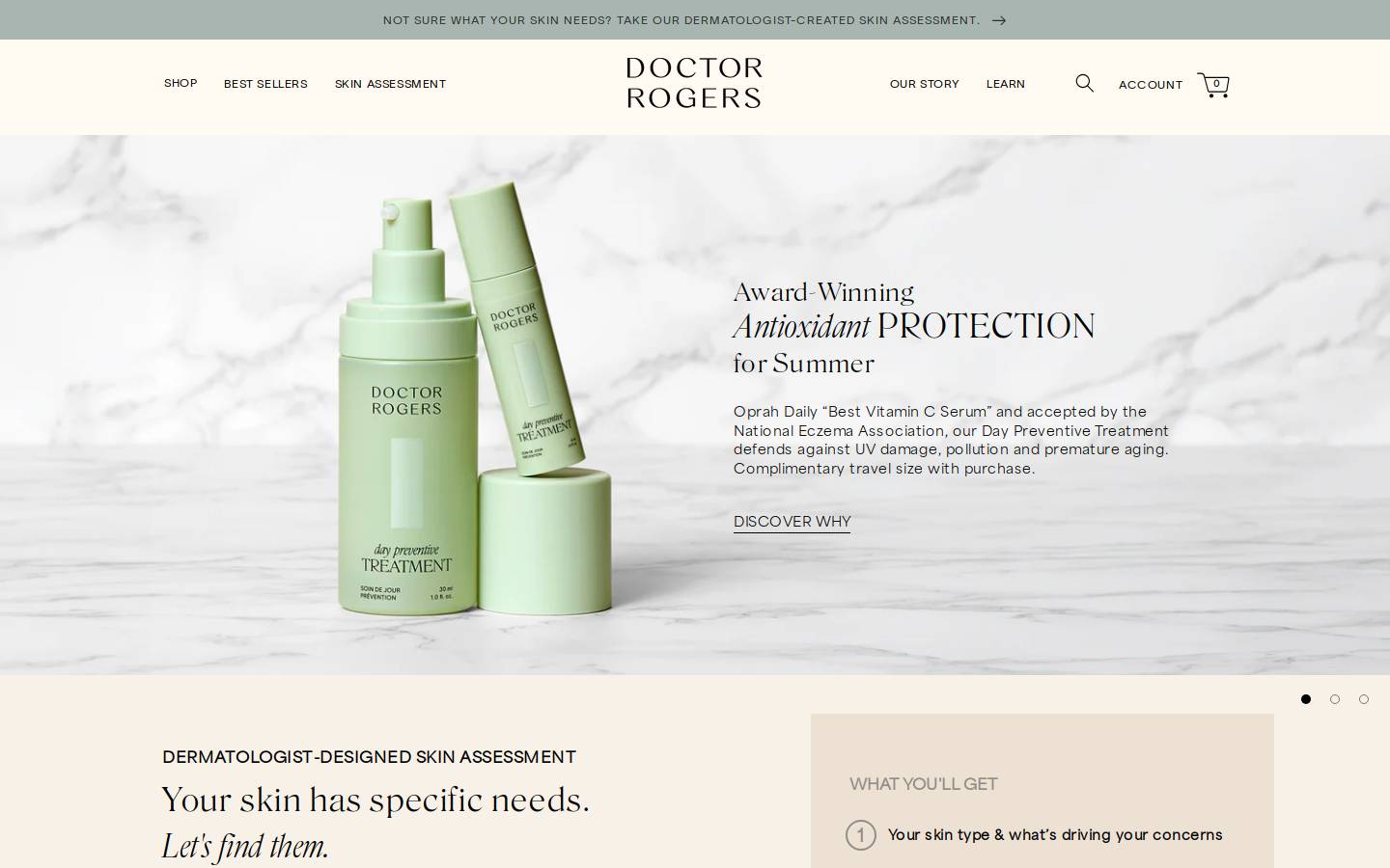 Doctor Rogers homepage screenshot