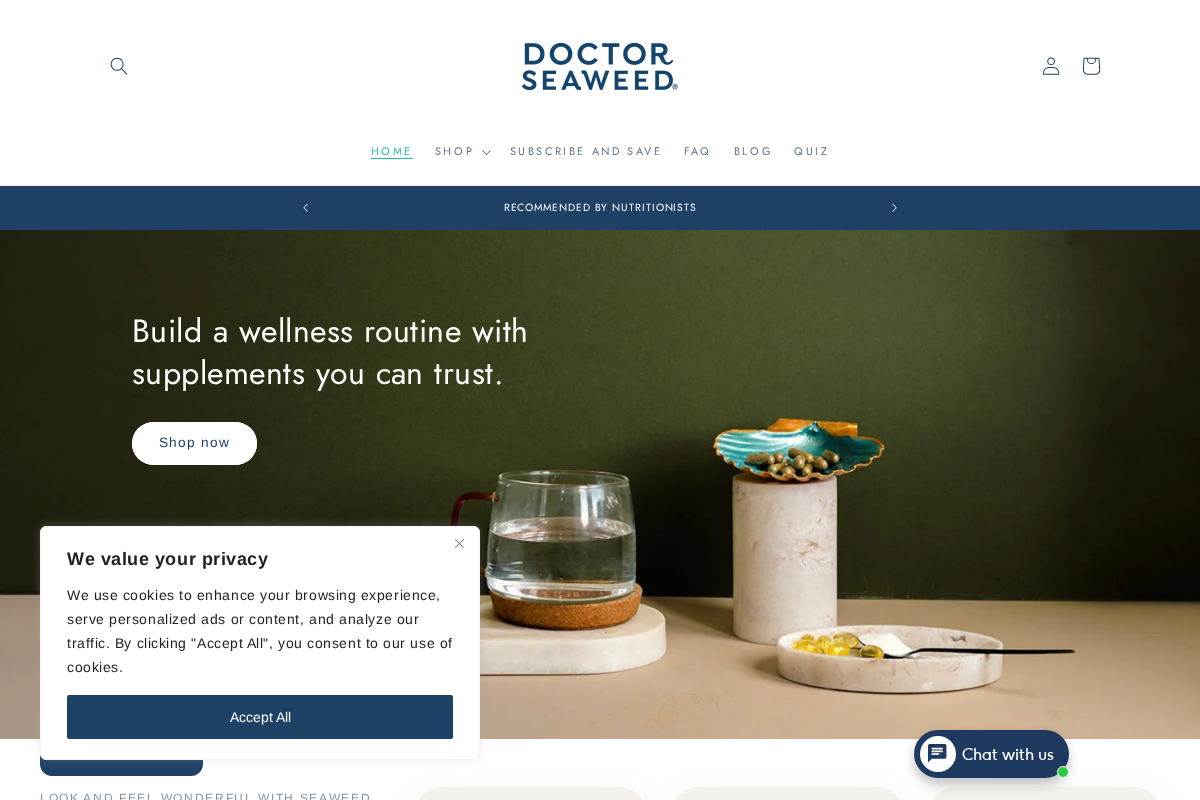 Doctor Seaweed homepage screenshot