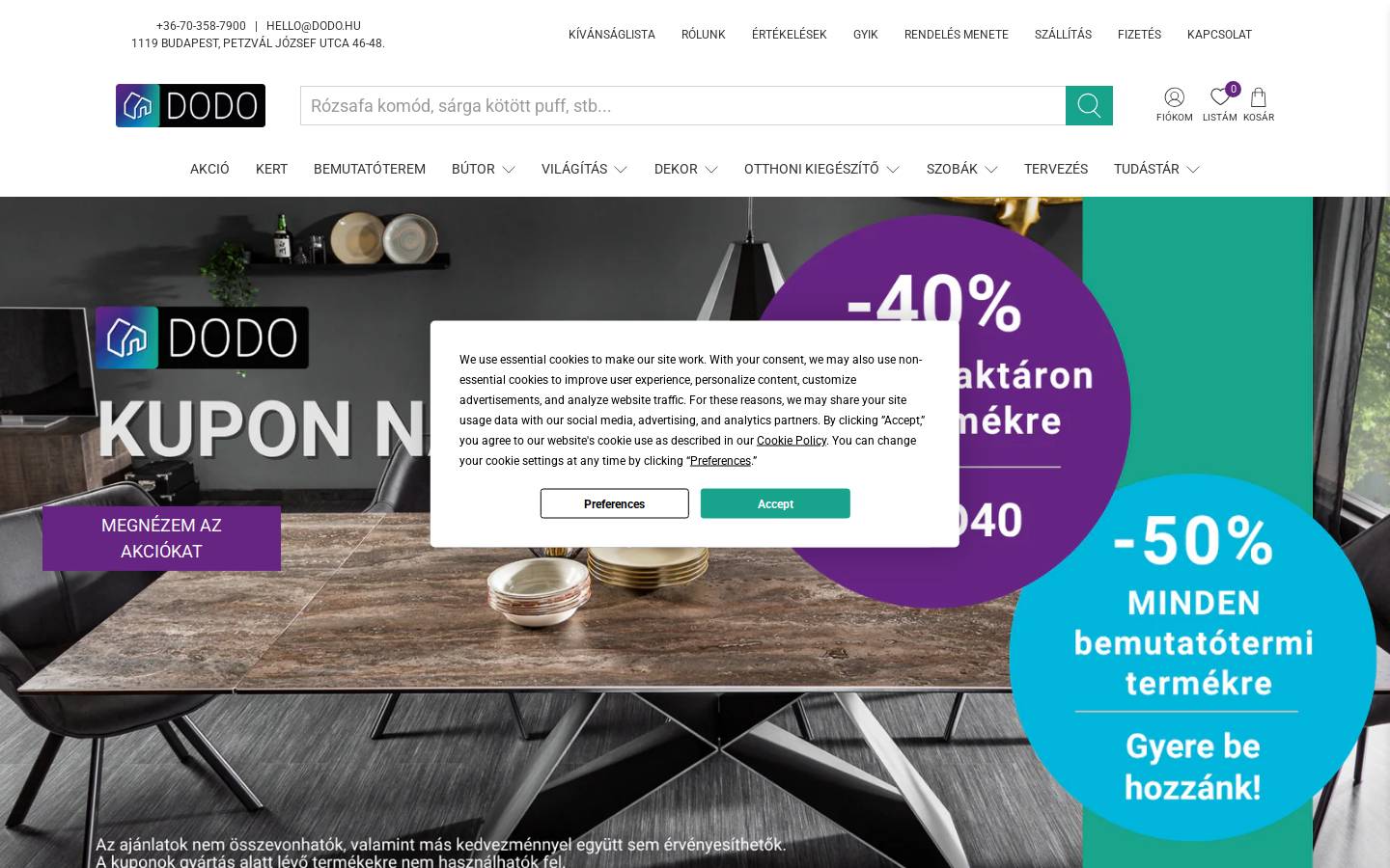 dodohome.hu homepage screenshot