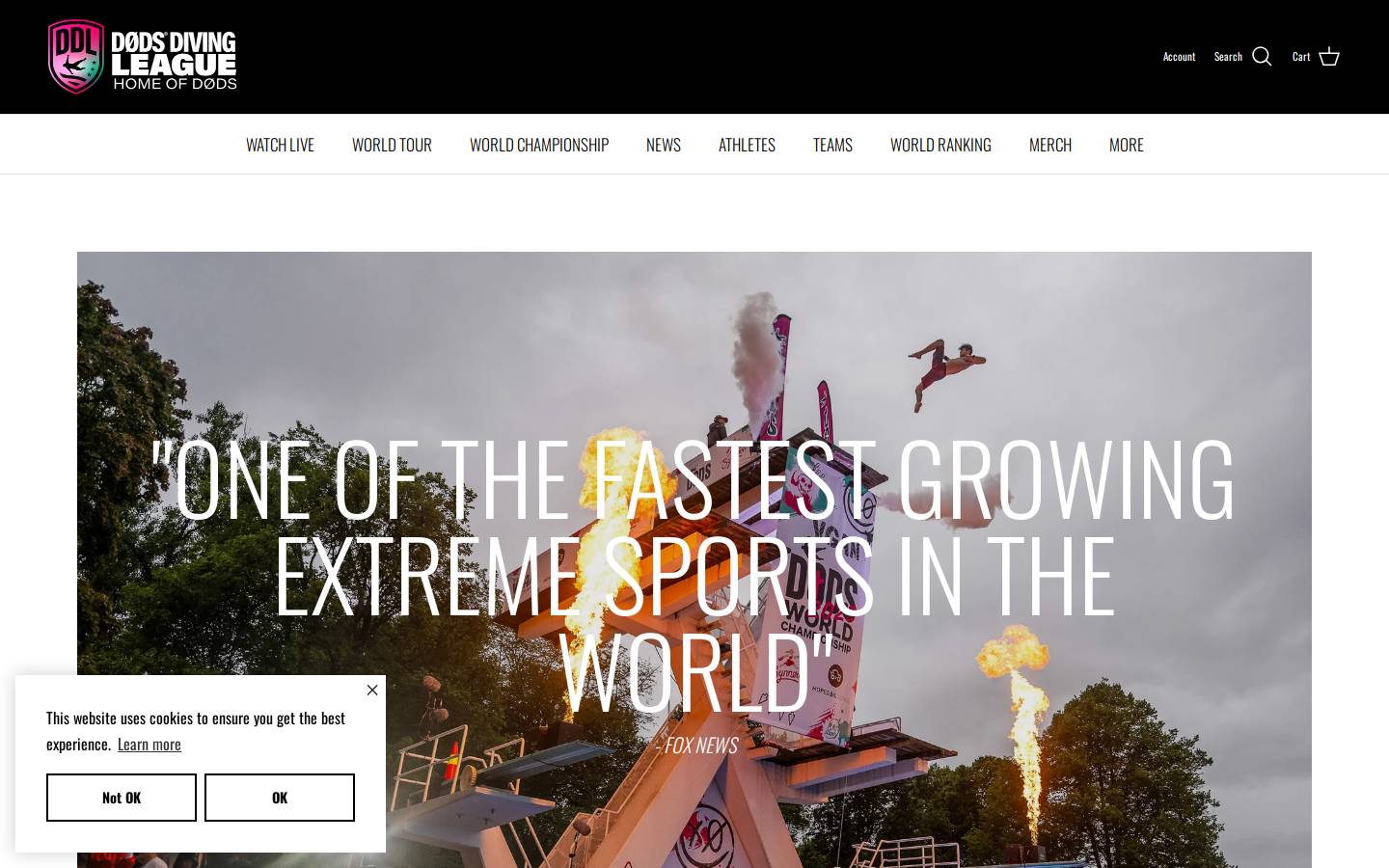 dodsdivingleague.com homepage screenshot