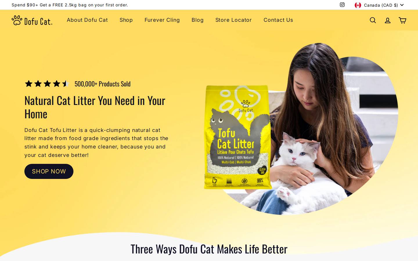 dofucat.ca homepage screenshot