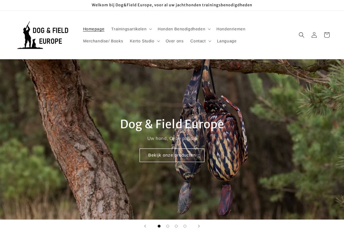 Dogandfieldeu homepage screenshot