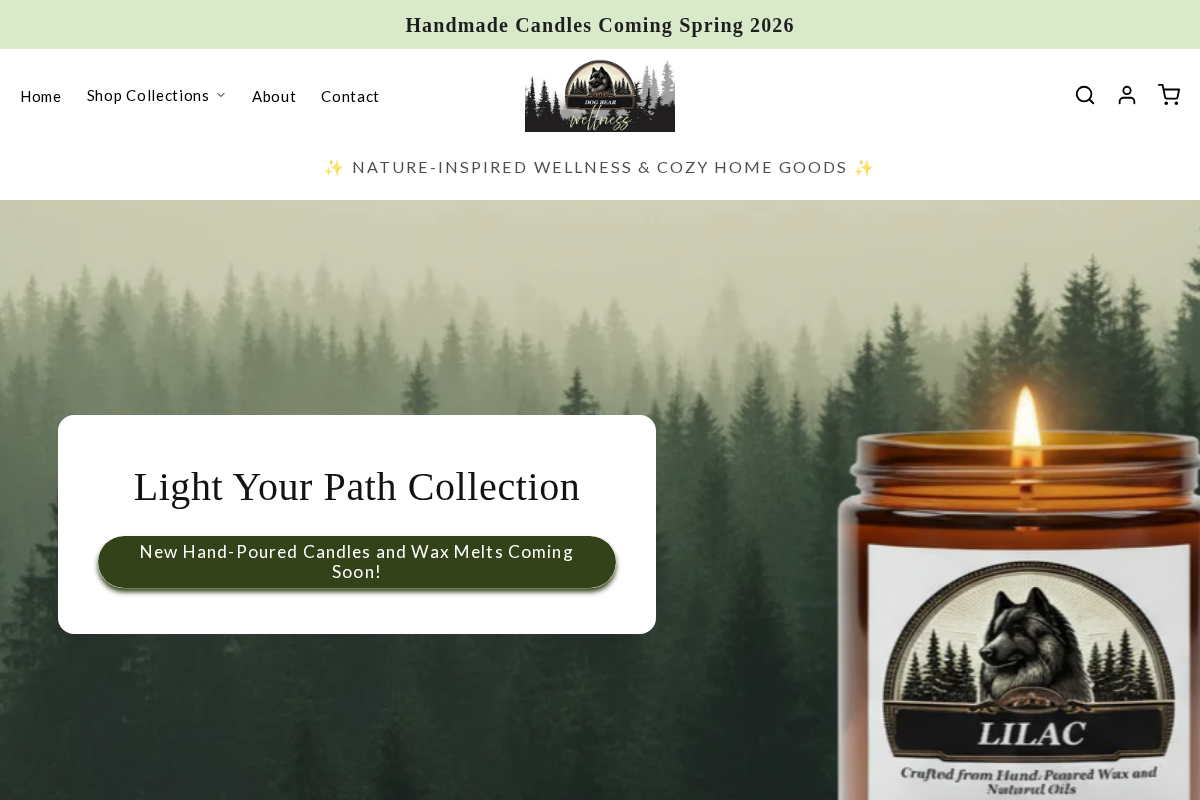 Dog Bear Wellness homepage screenshot