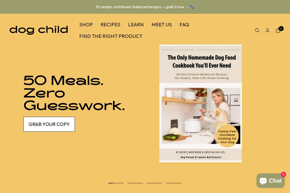 dogchild.co homepage screenshot