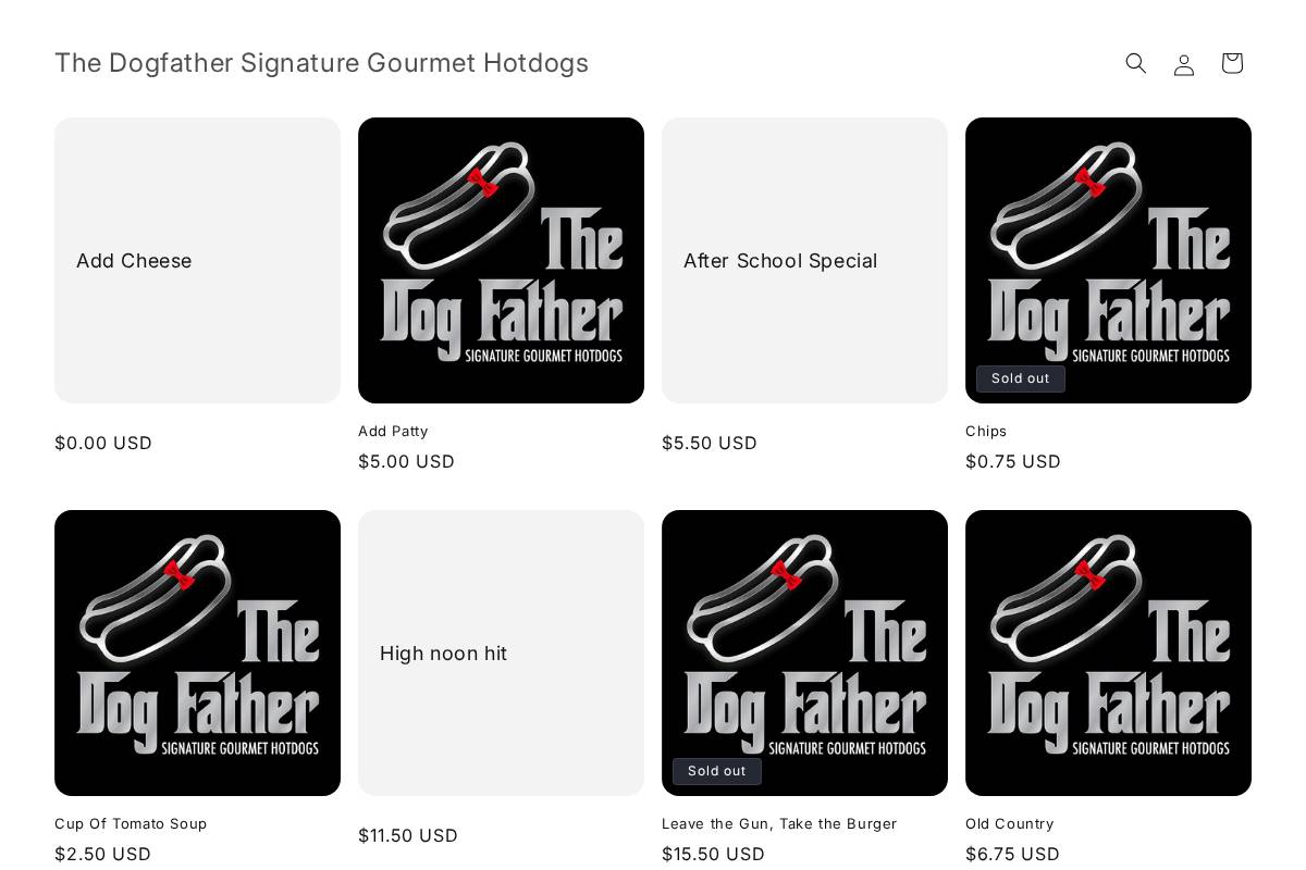 dogfathersignaturehotdogs.com homepage screenshot