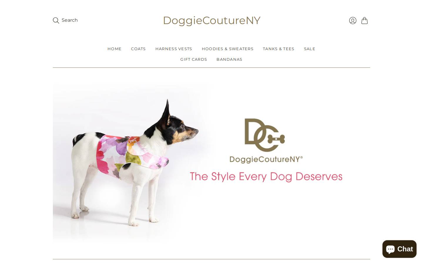 doggiecoutureny.com homepage screenshot