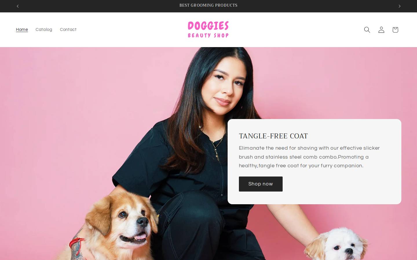 doggiesbeautyshop.com homepage screenshot