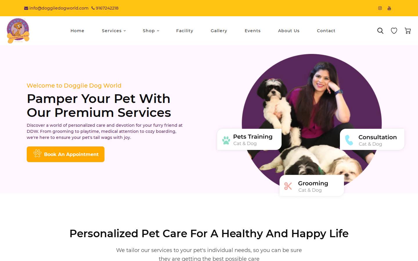 doggiiedogworld.com homepage screenshot