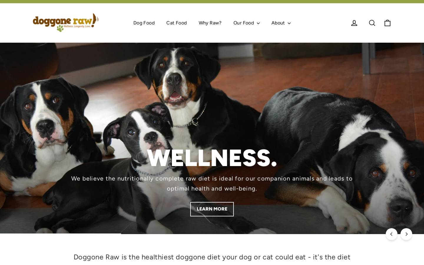 doggoneraw.net homepage screenshot