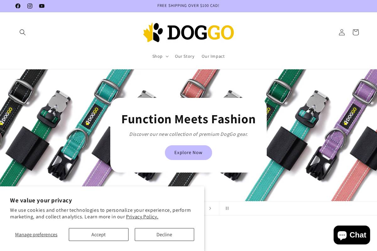 doggoproducts.com homepage screenshot