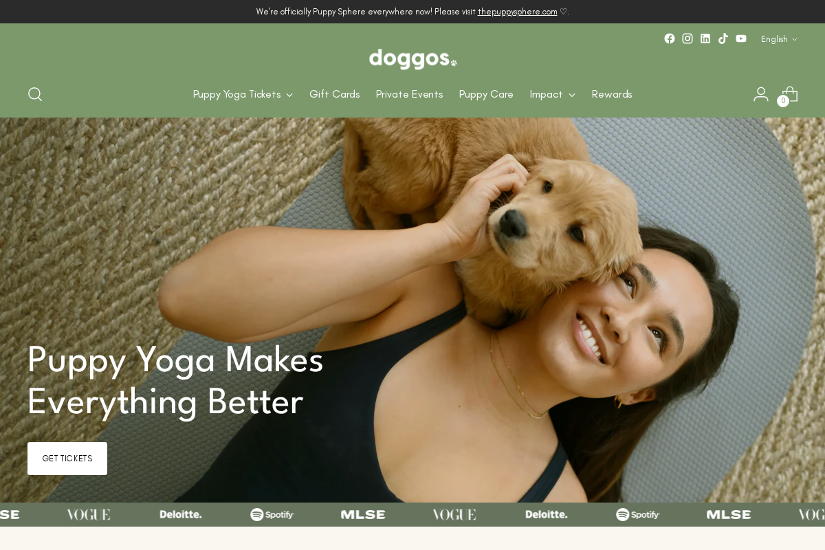 doggos.ca homepage screenshot