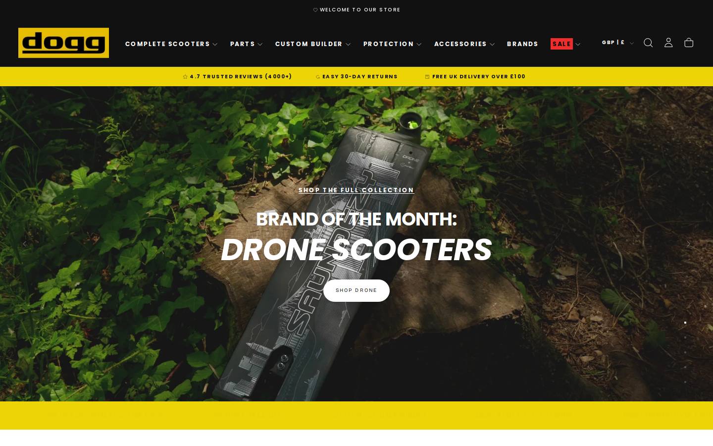 DoggScooters homepage screenshot