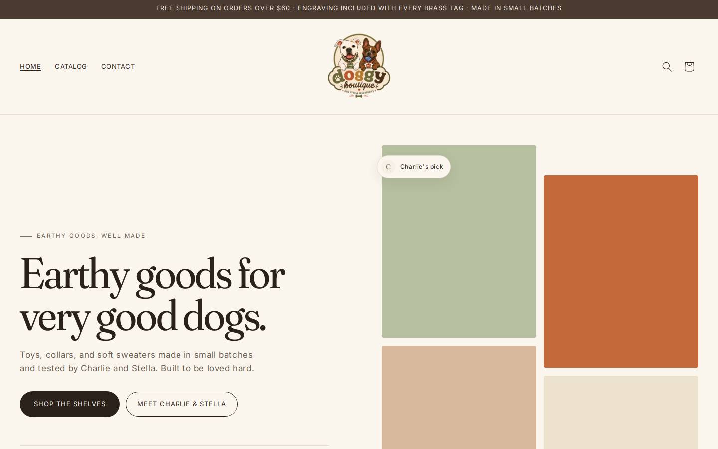 doggyboutique.ca homepage screenshot