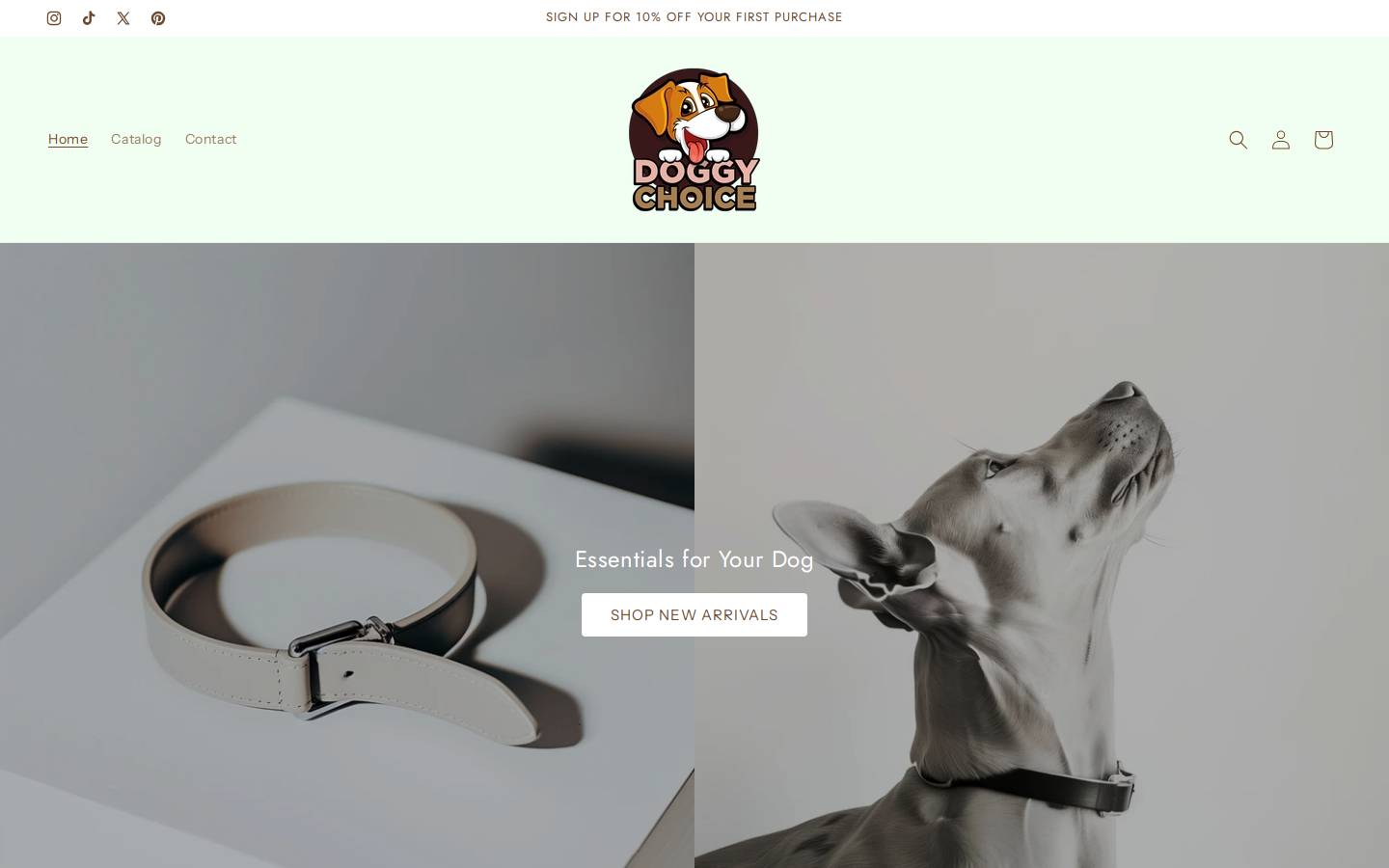 doggychoice.com homepage screenshot
