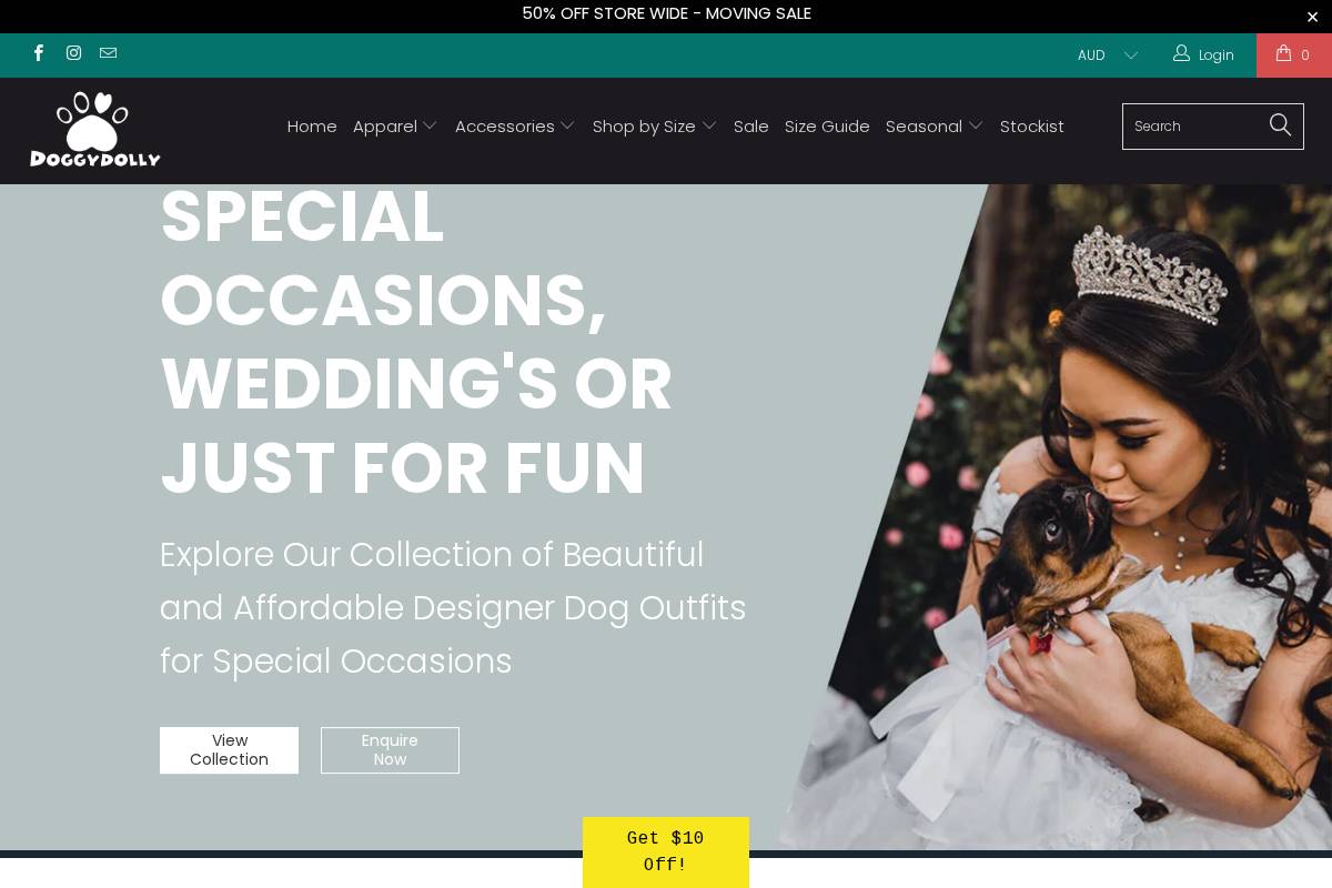 doggydollyshop.com.au homepage screenshot