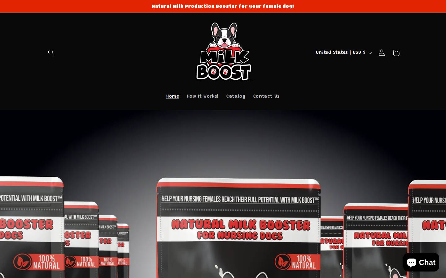 doggymilkboost.com homepage screenshot
