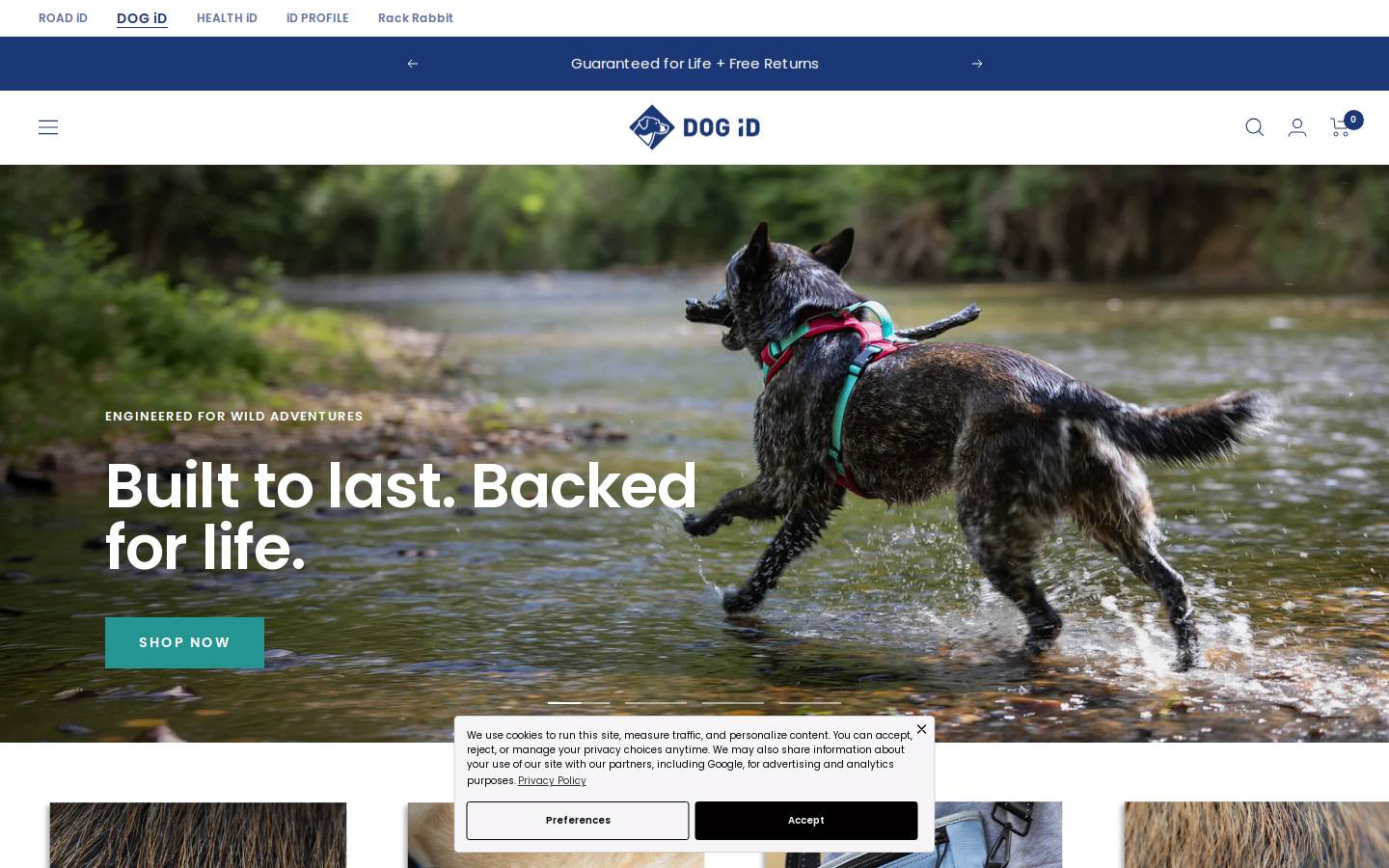 DOG iD homepage screenshot