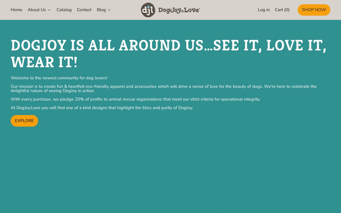dogjoylove.com homepage screenshot