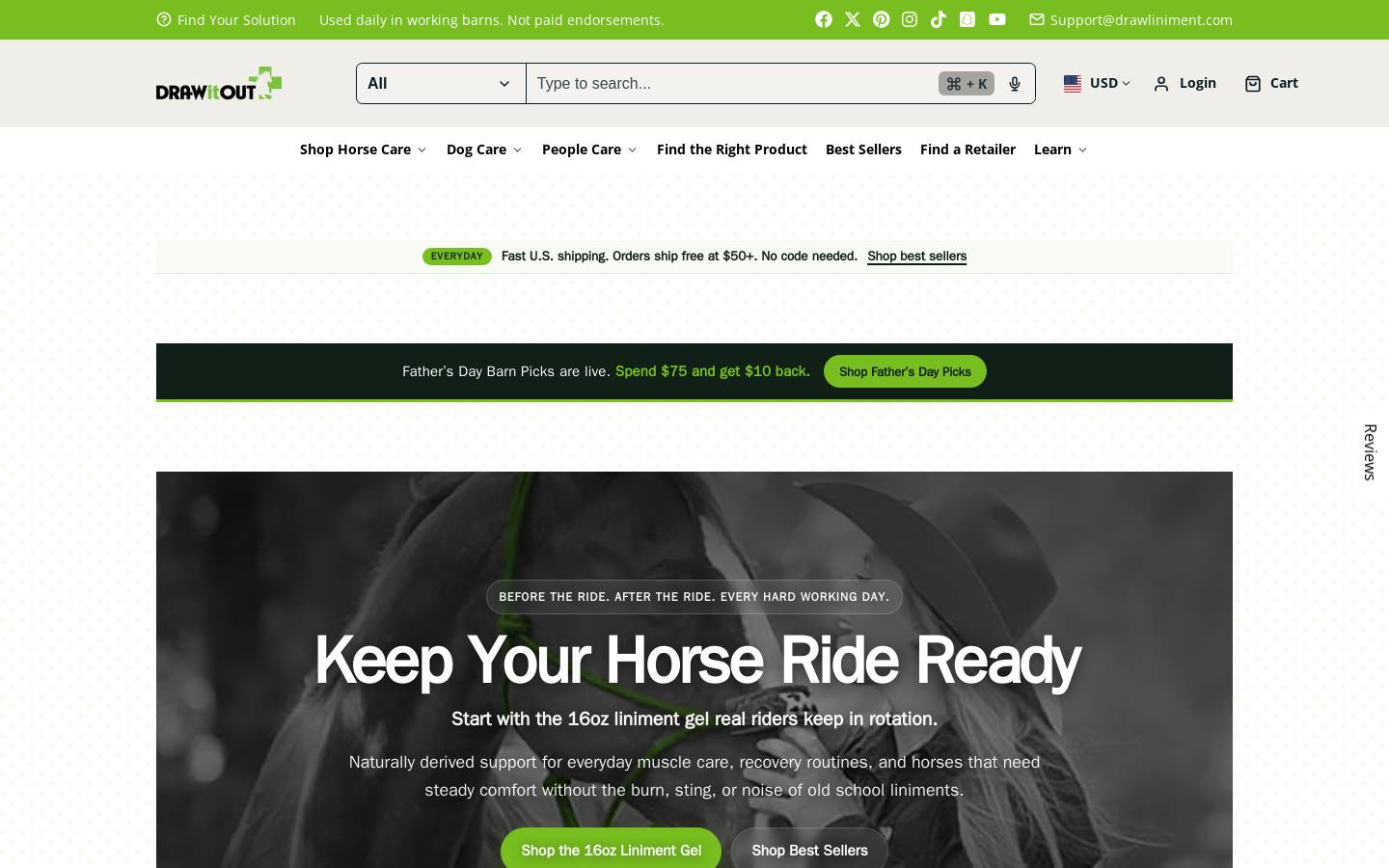 dogliniment.com homepage screenshot