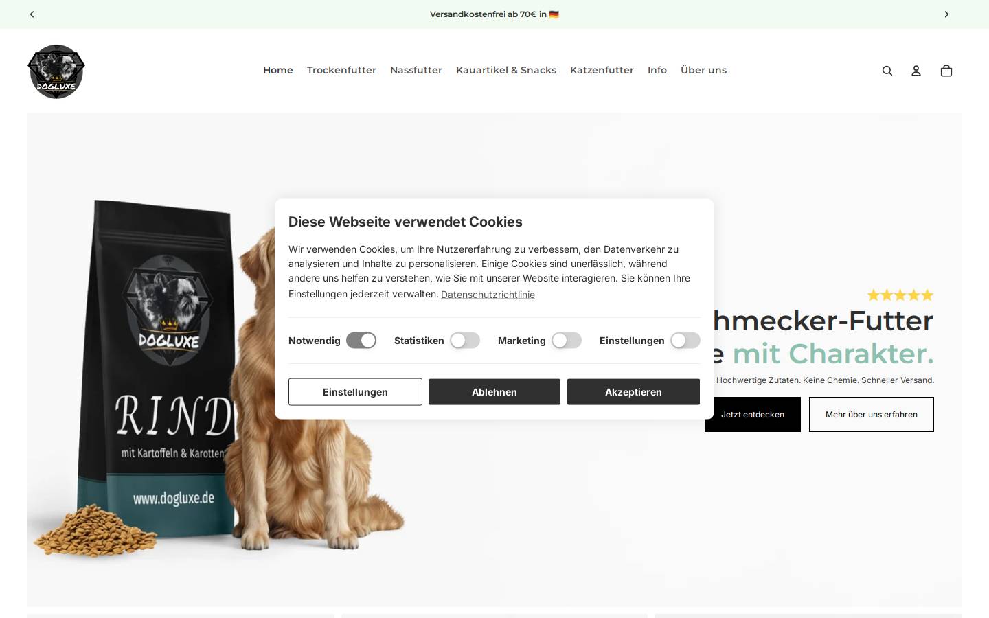 dogluxe.de homepage screenshot