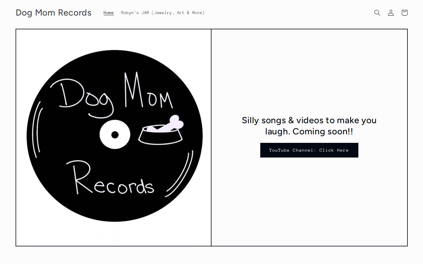 dogmomrecords.com homepage screenshot