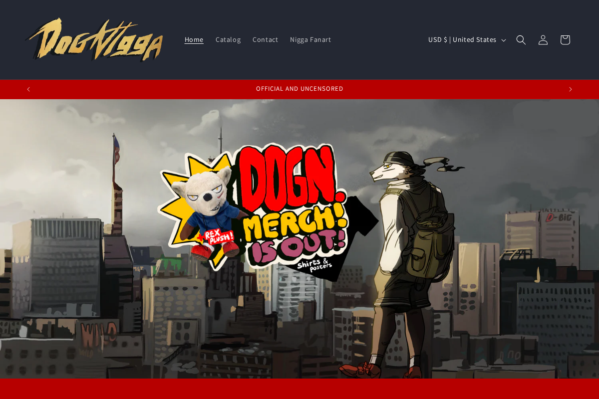 Dog Ningen Official Store homepage screenshot