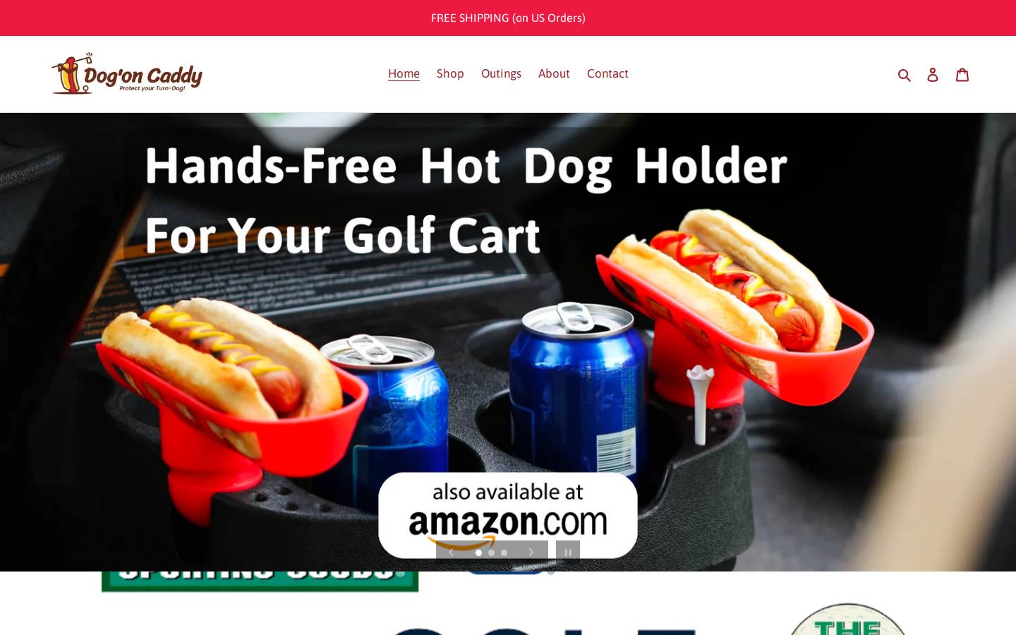 dogoncaddy.com homepage screenshot