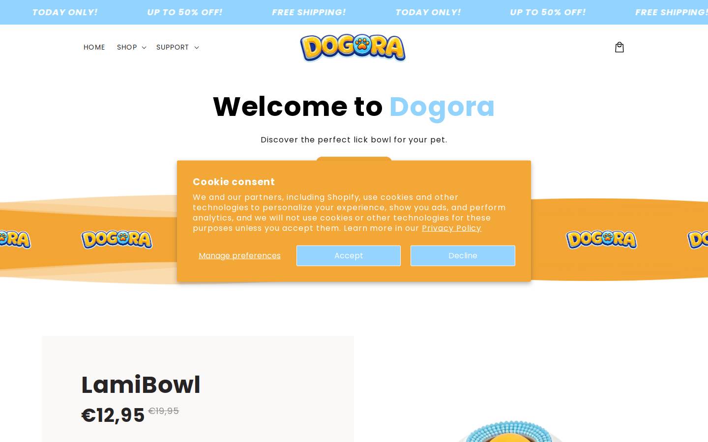 dogora.store homepage screenshot