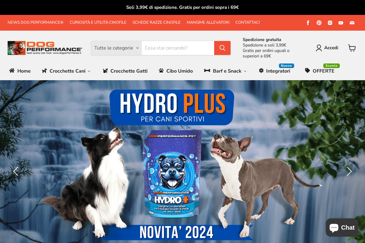DOG Performance homepage screenshot