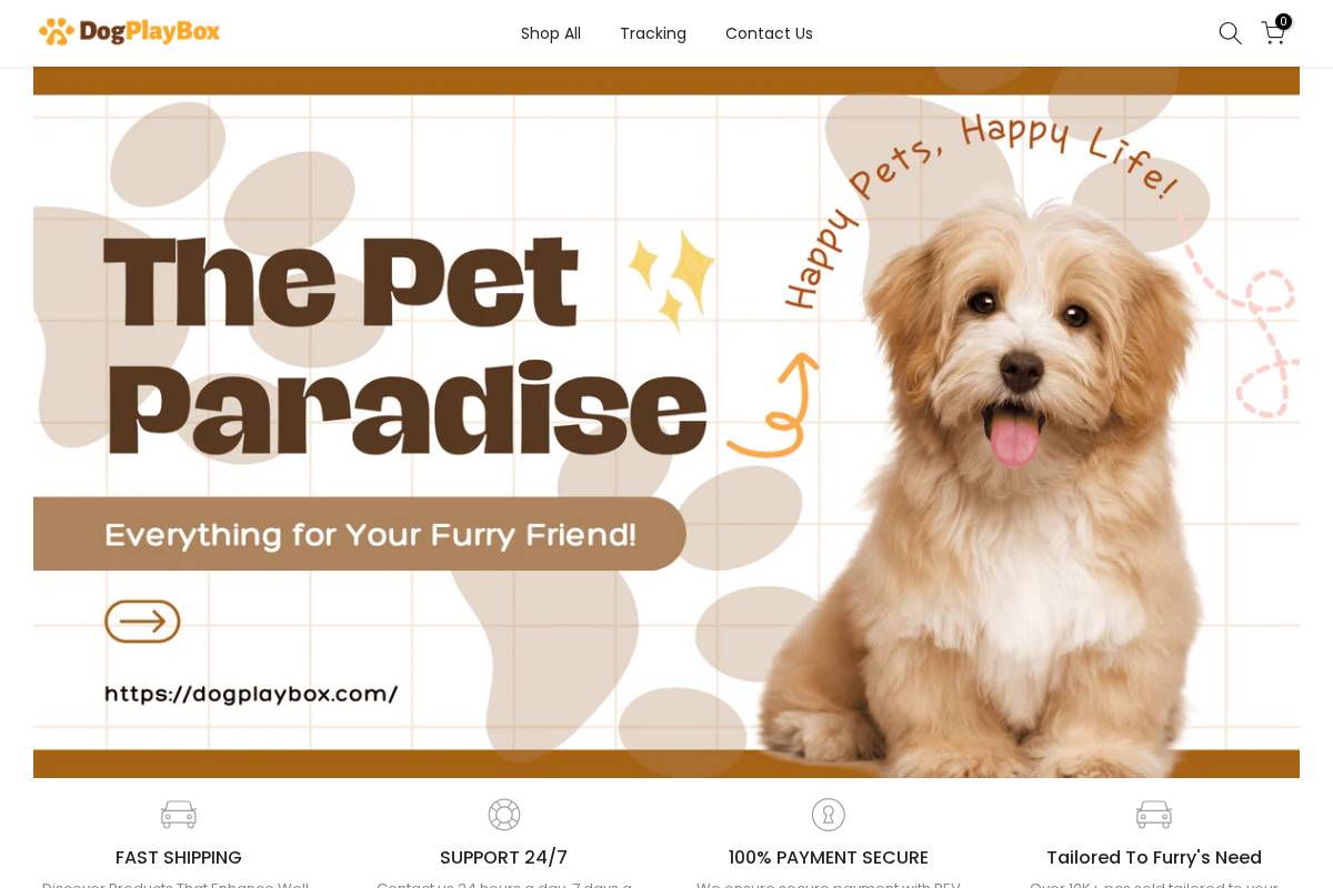 Dogplaybox homepage screenshot