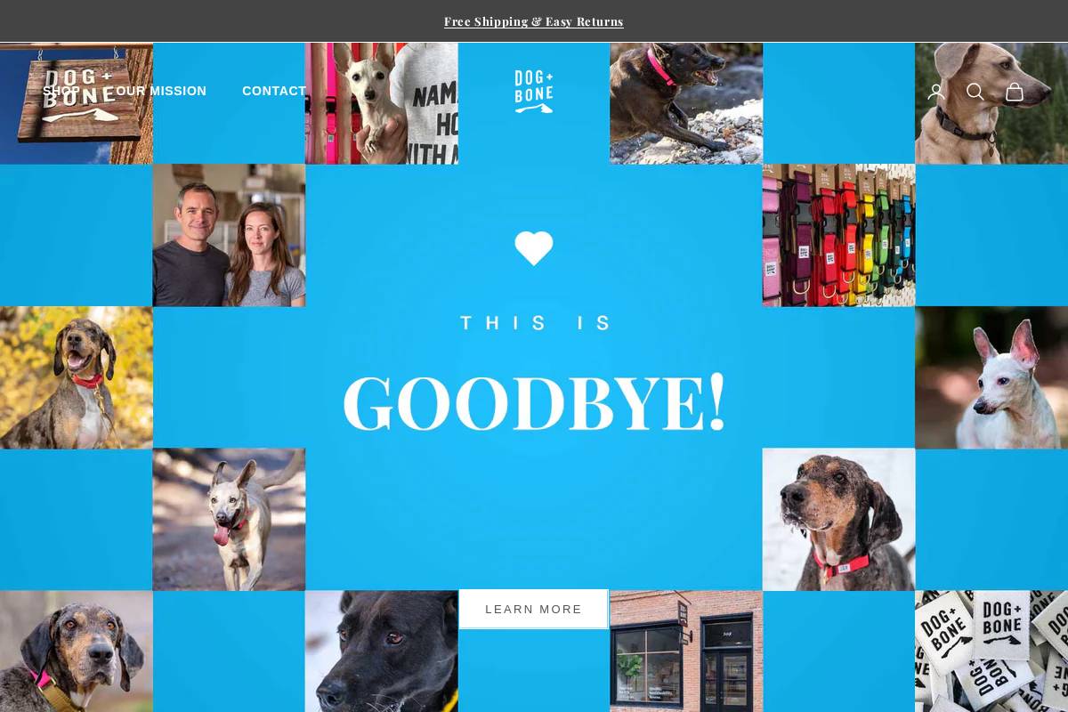 dogplusbone.com homepage screenshot