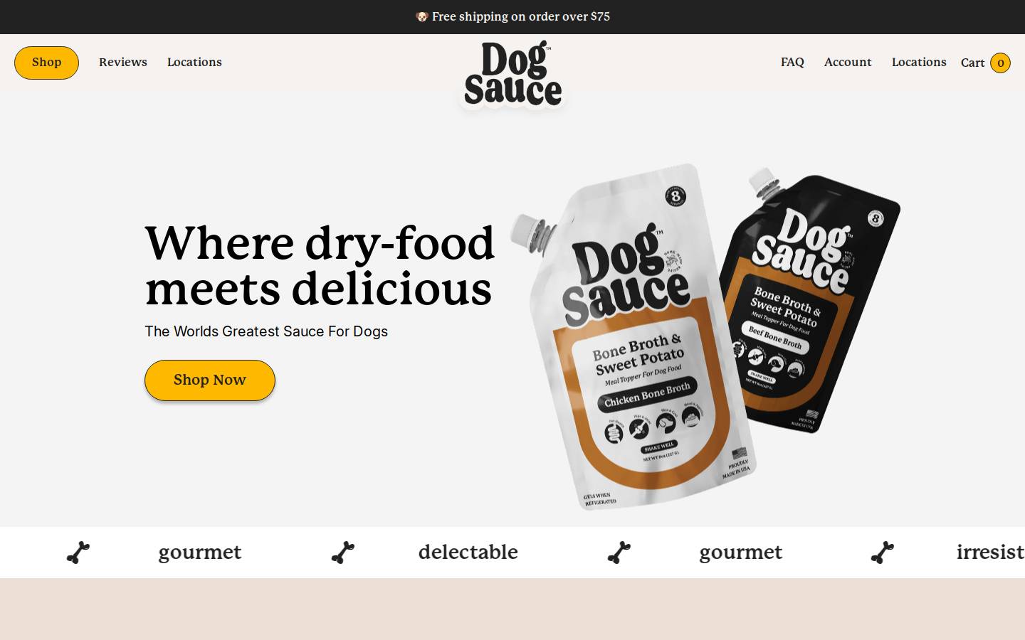dogsauce.us homepage screenshot