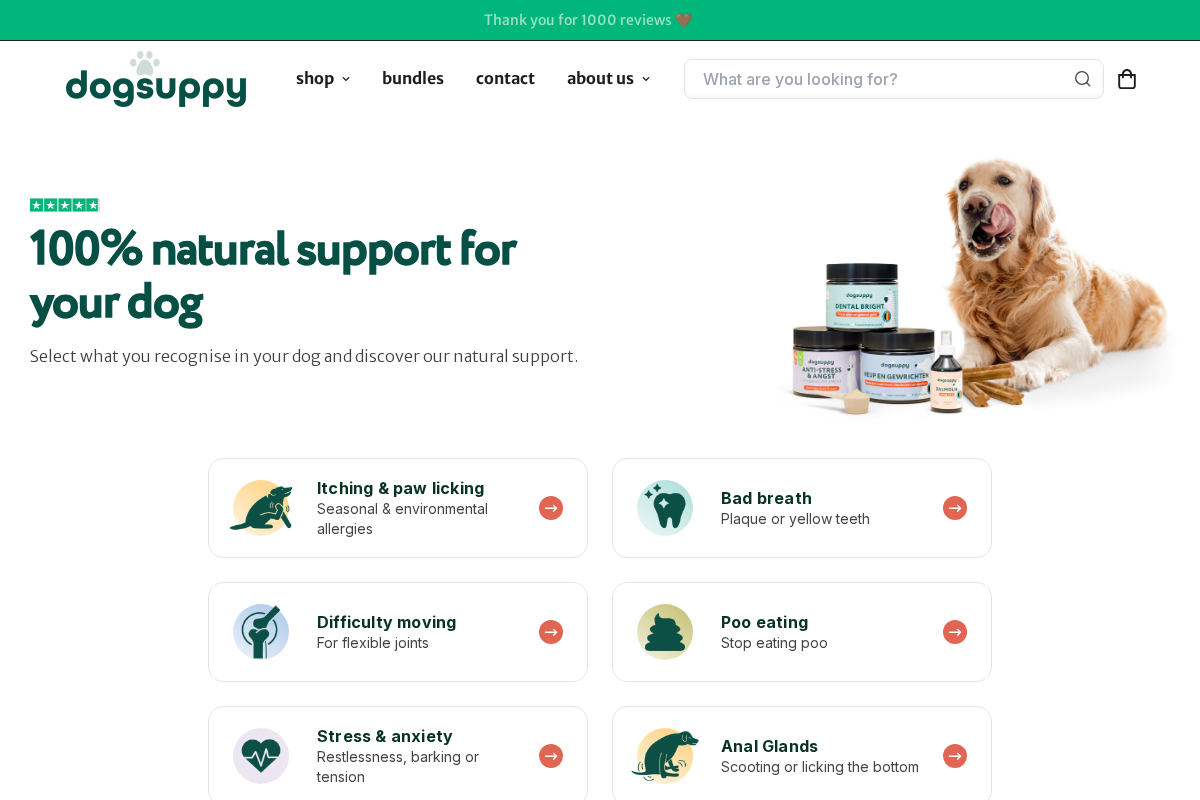 DogSuppy UK homepage screenshot