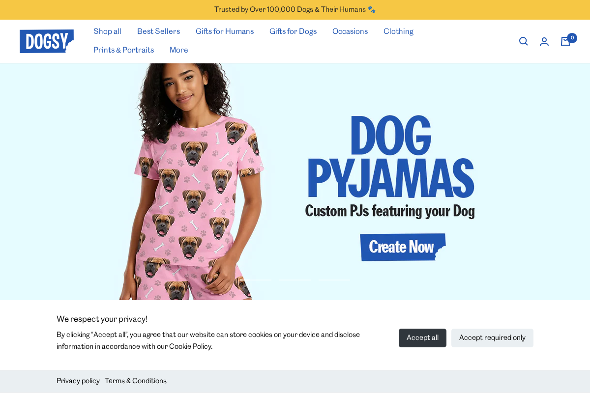 Dogsy homepage screenshot