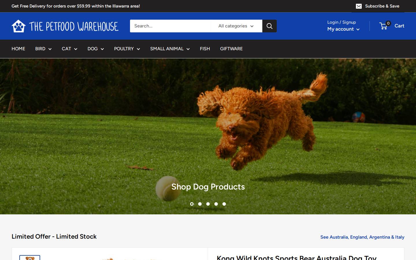 dogtreatshop.com.au homepage screenshot