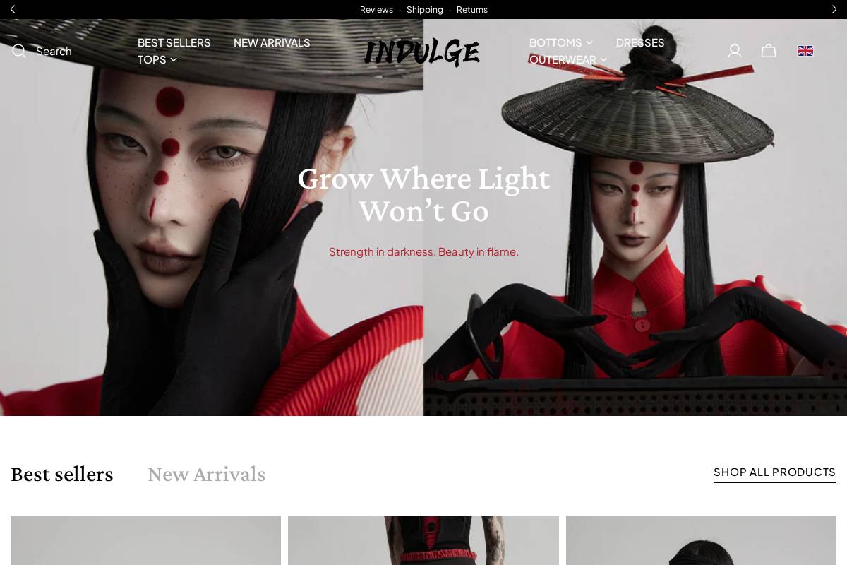 doindulge.com homepage screenshot