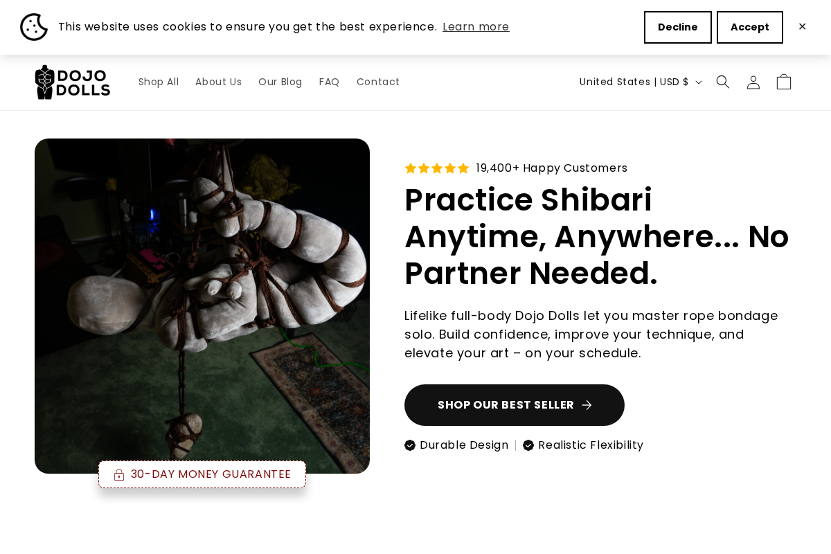 Dojodolls homepage screenshot