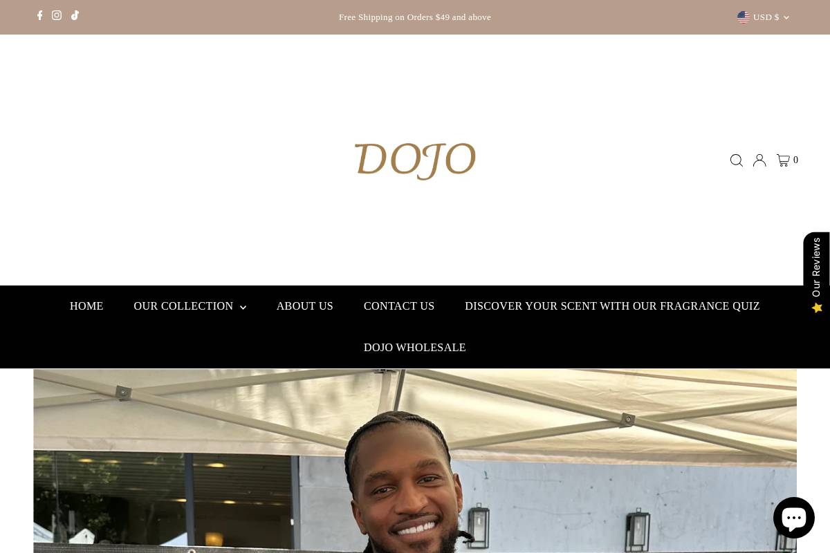 dojofragrances.com homepage screenshot