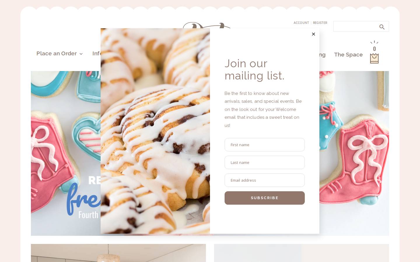 dolcebakes.com homepage screenshot