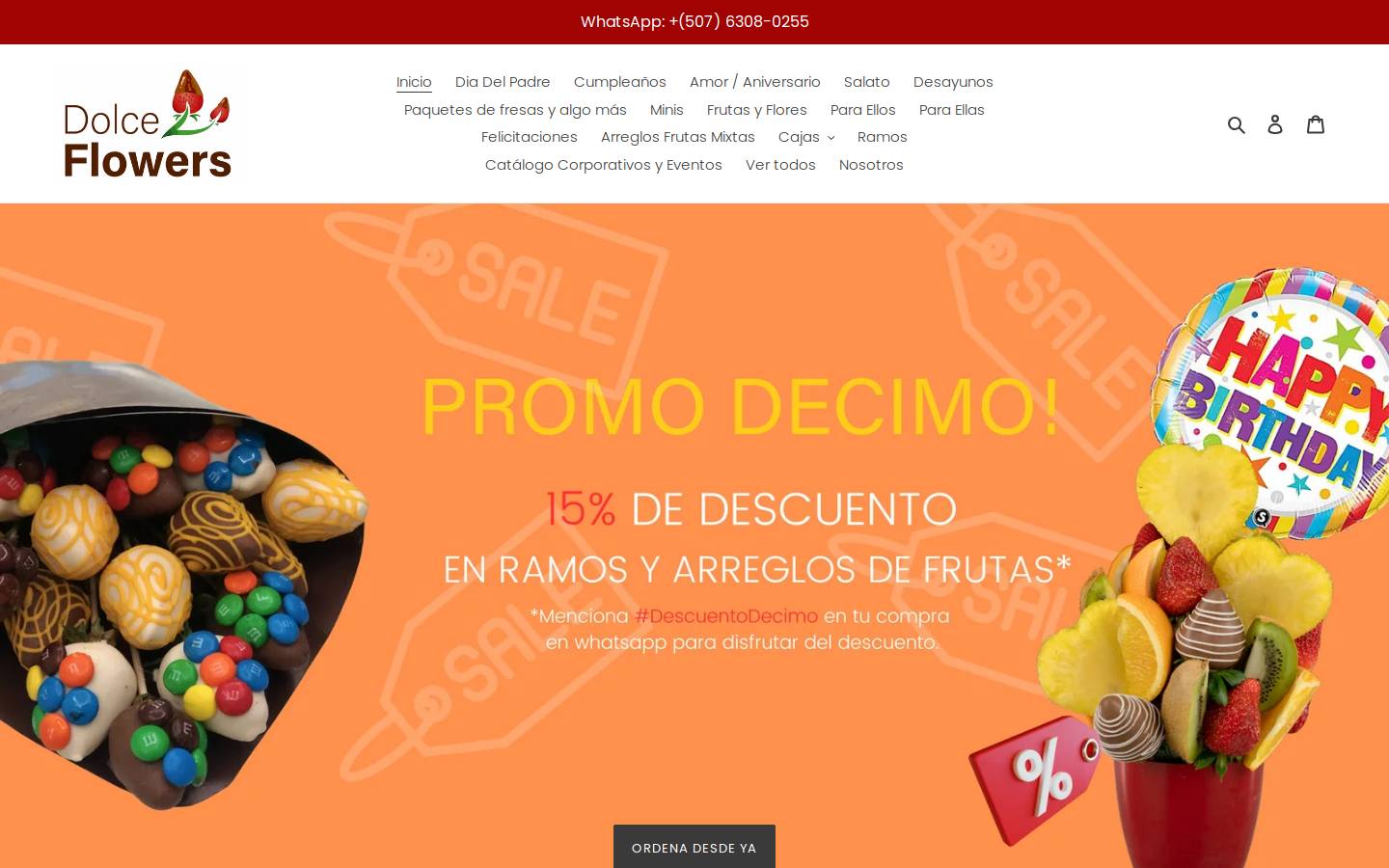 dolceflowerspty.com homepage screenshot