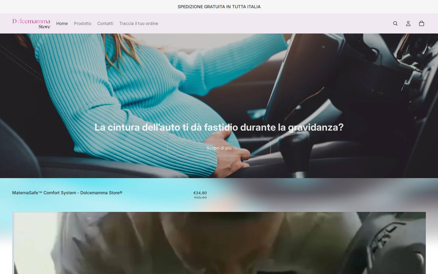 dolcemammastore.com homepage screenshot