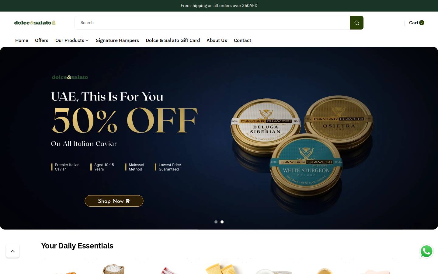 dolcesalato.ae homepage screenshot