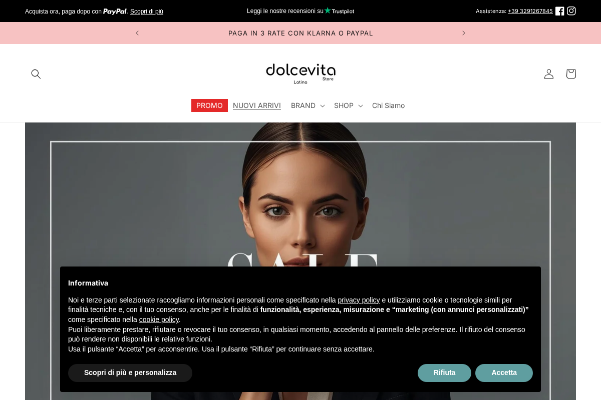 Dolcevita Store homepage screenshot