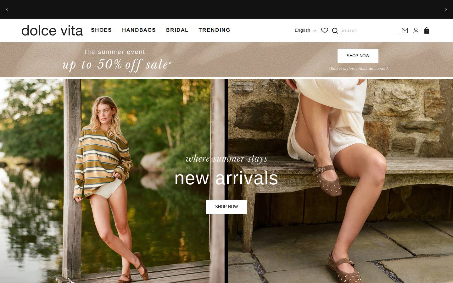 Dolce Vita homepage screenshot