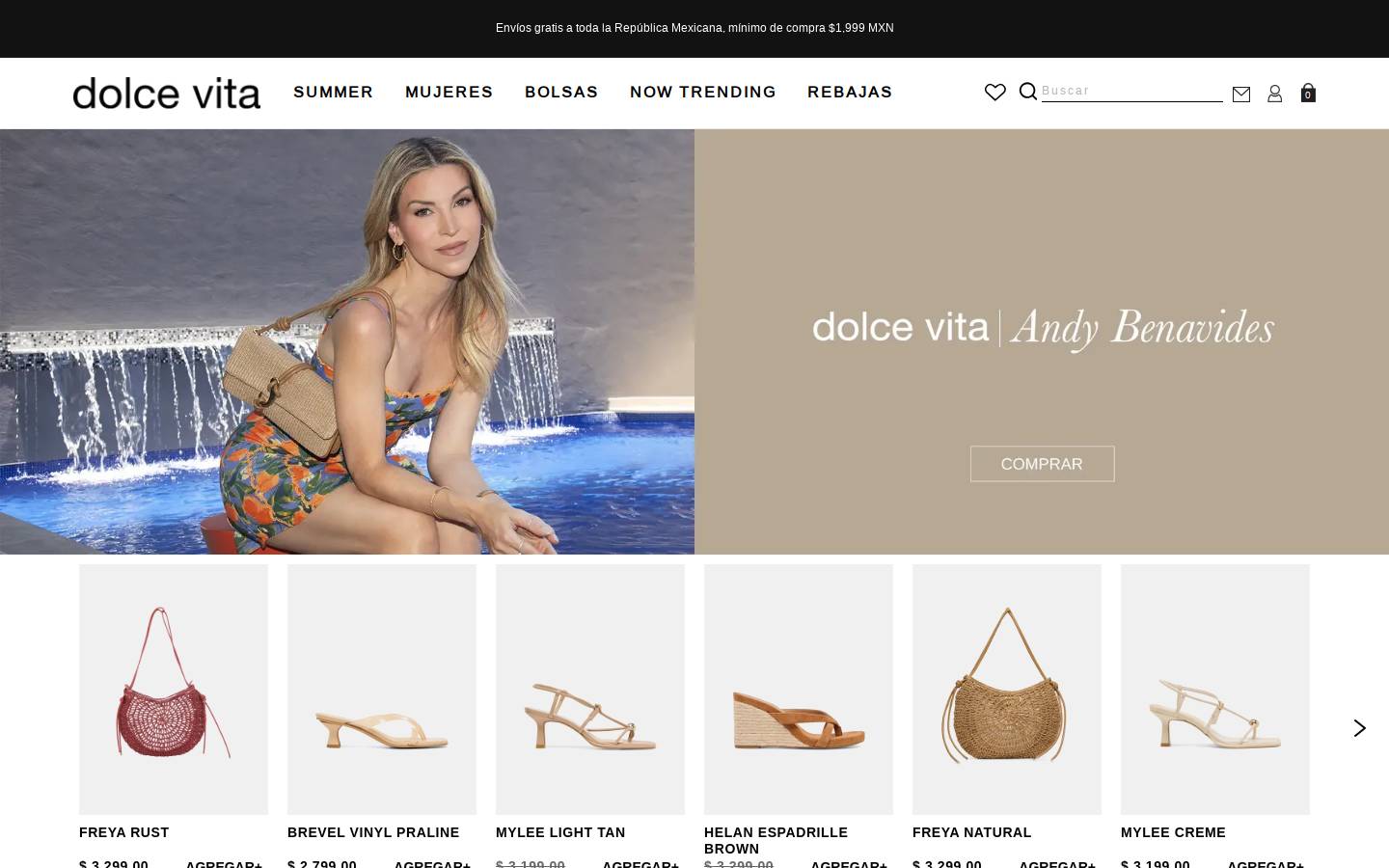 Dolce Vita homepage screenshot