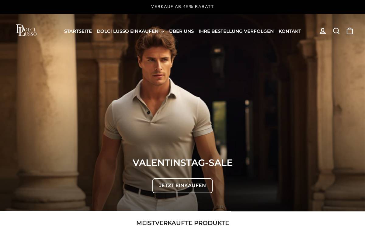 Dolci Lusso homepage screenshot