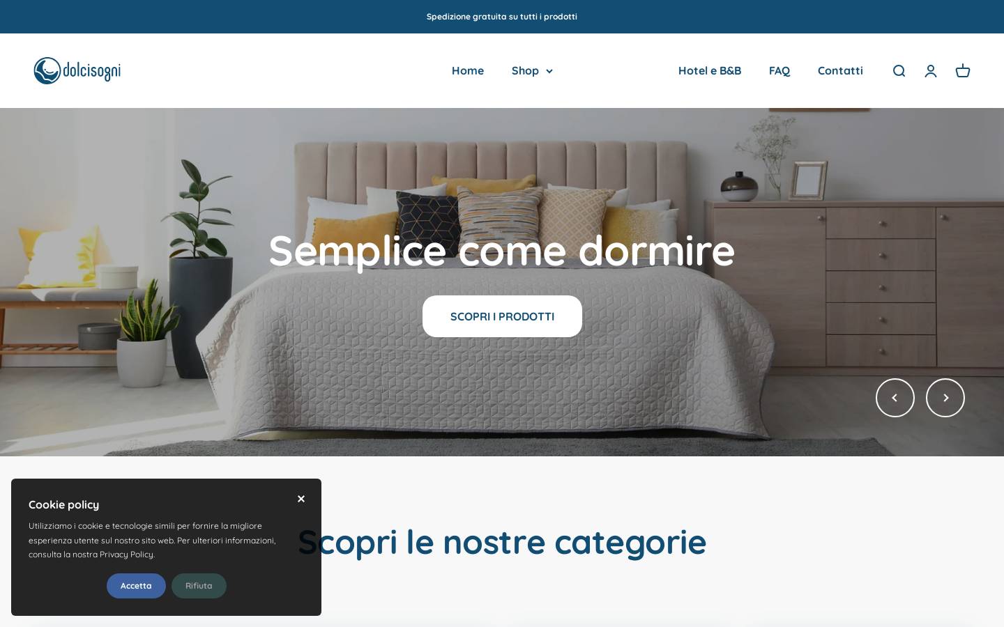 DolciSogni homepage screenshot