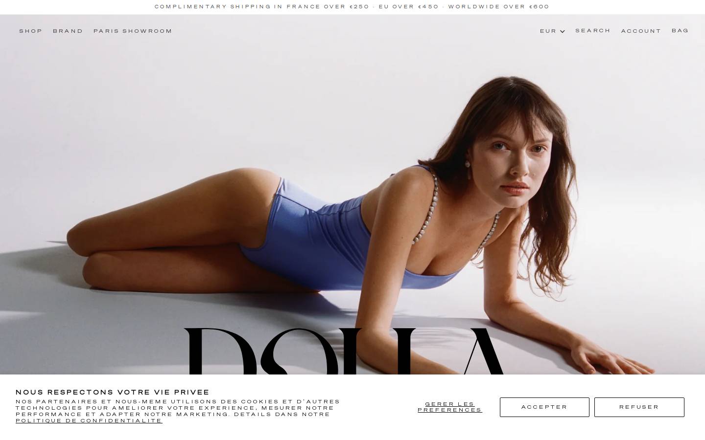 dollaparis.com homepage screenshot
